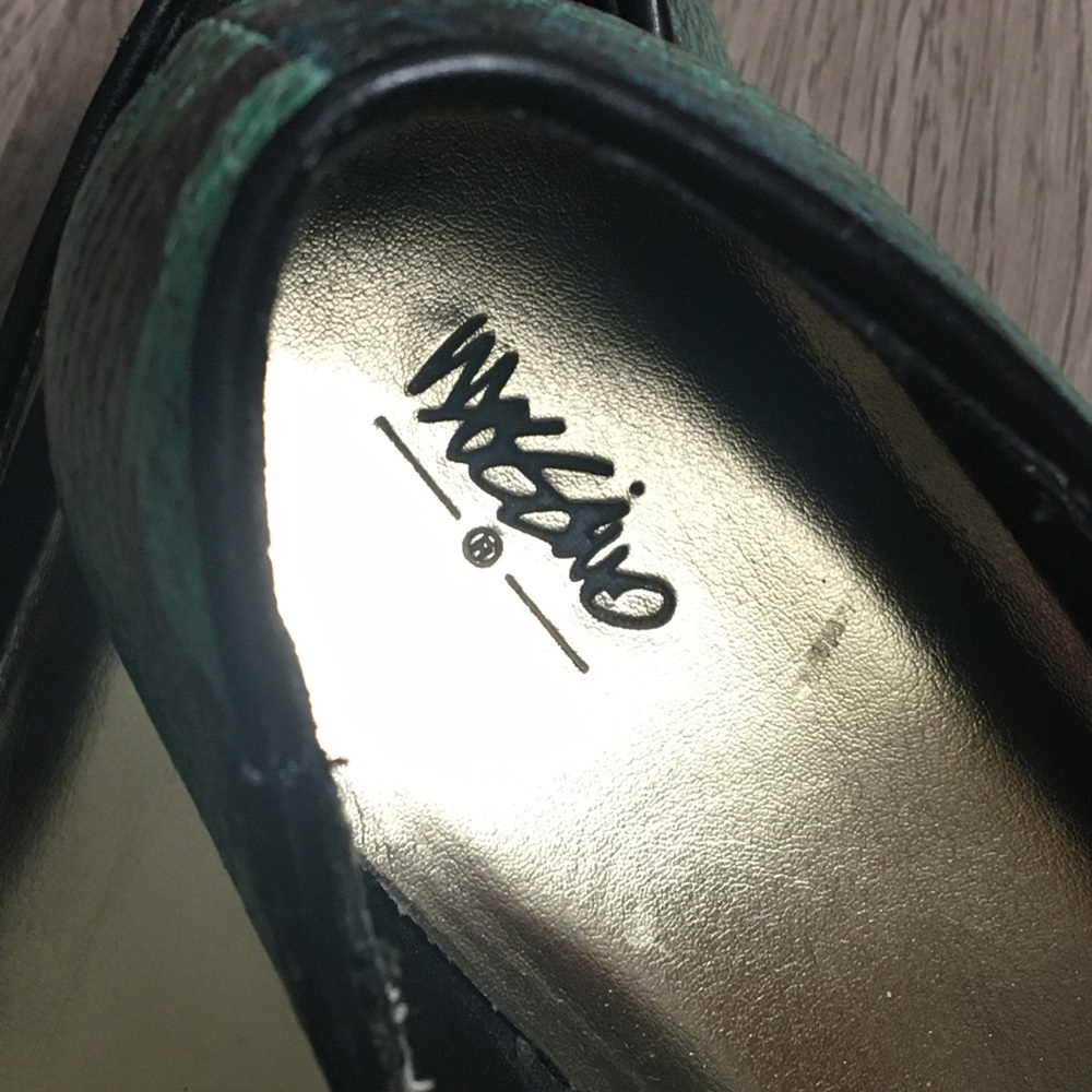 Massimo Green/Blue/Black Snakeskin Women's Loafers Size 6 1/2 - Picture 4 of 9